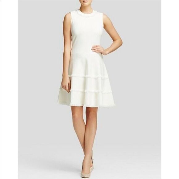 Kate Spade New York Bone White Fringe Trim Dress - Picture 3 of 15
